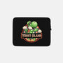 Green Dinosaur Island-None-Zippered-Laptop Sleeve-glitchygorilla