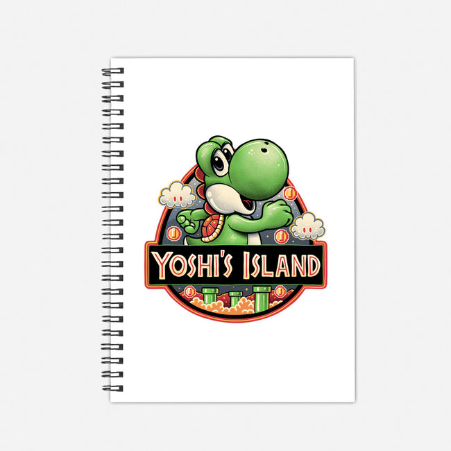 Green Dinosaur Island-None-Dot Grid-Notebook-glitchygorilla