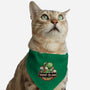 Green Dinosaur Island-Cat-Adjustable-Pet Collar-glitchygorilla