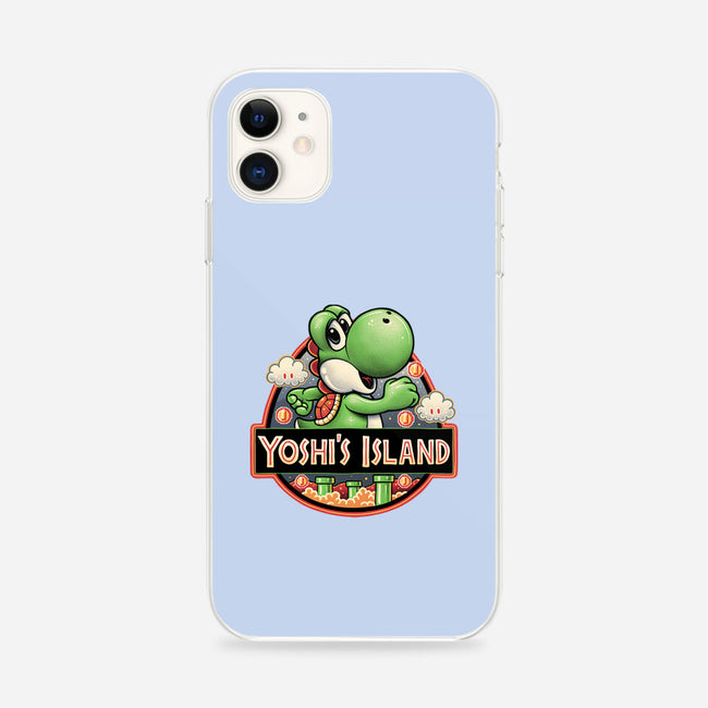 Green Dinosaur Island-iPhone-Snap-Phone Case-glitchygorilla