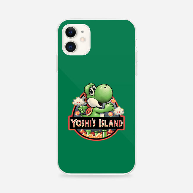 Green Dinosaur Island-iPhone-Snap-Phone Case-glitchygorilla