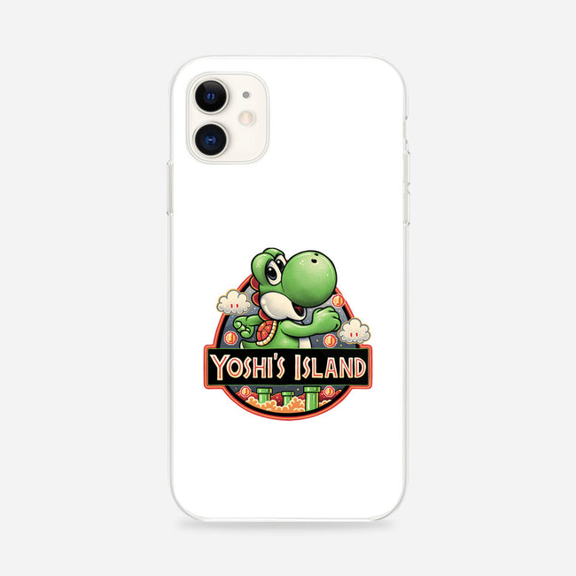 Green Dinosaur Island-iPhone-Snap-Phone Case-glitchygorilla