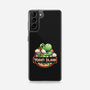 Green Dinosaur Island-Samsung-Snap-Phone Case-glitchygorilla