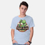 Green Dinosaur Island-Mens-Basic-Tee-glitchygorilla