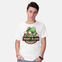 Green Dinosaur Island-Mens-Basic-Tee-glitchygorilla