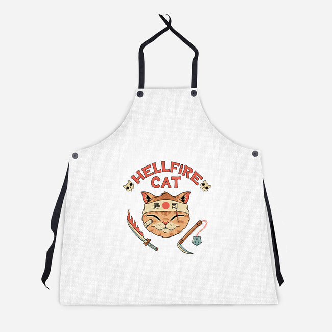 Hellfire Cat Meowster-Unisex-Kitchen-Apron-vp021
