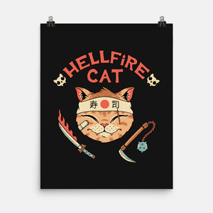 Hellfire Cat Meowster-None-Matte-Poster-vp021