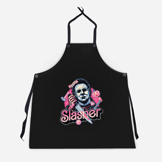 Slasher Love-Unisex-Kitchen-Apron-glitchygorilla