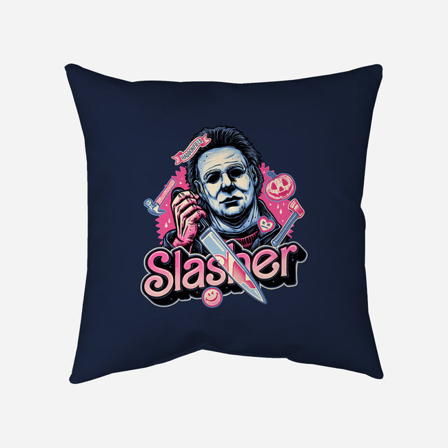 Slasher Love-None-Removable Cover-Throw Pillow-glitchygorilla