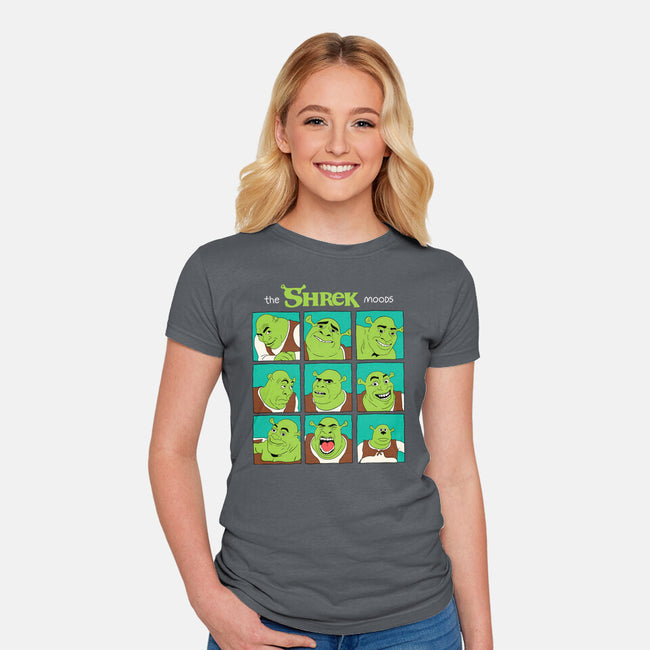 The Shrek Moods-Womens-Fitted-Tee-yumie