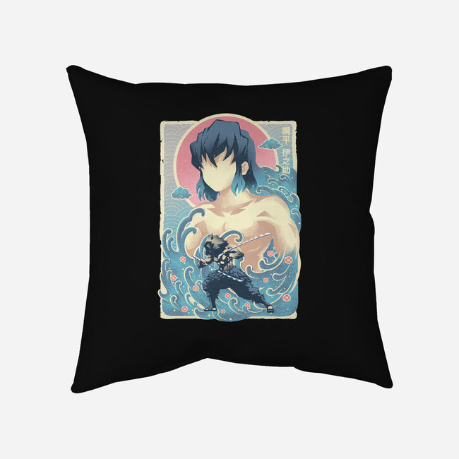 Great Wave Inosuke-None-Non-Removable Cover w Insert-Throw Pillow-hypertwenty