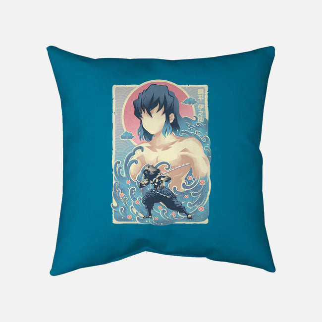 Great Wave Inosuke-None-Non-Removable Cover w Insert-Throw Pillow-hypertwenty