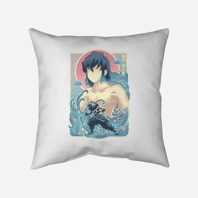 Great Wave Inosuke-None-Non-Removable Cover w Insert-Throw Pillow-hypertwenty