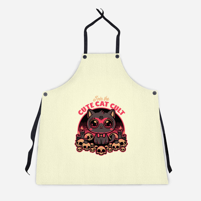 Cute Cat Cult-Unisex-Kitchen-Apron-Studio Mootant