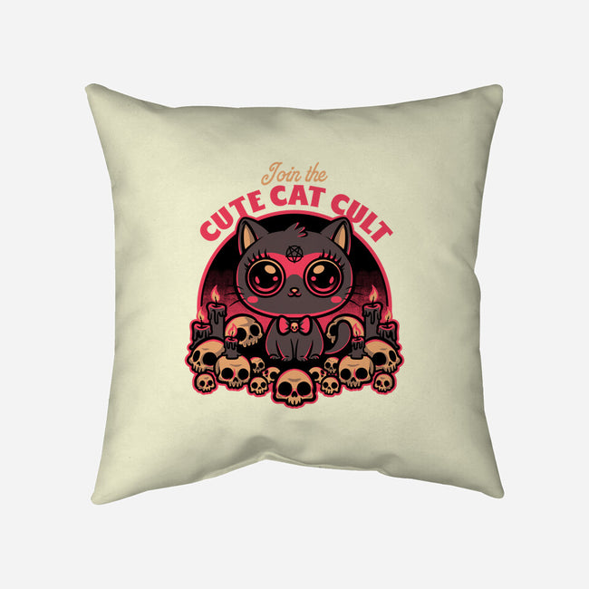 Cute Cat Cult-None-Non-Removable Cover w Insert-Throw Pillow-Studio Mootant