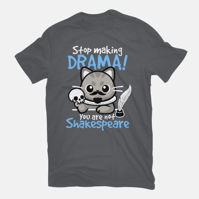 Shakespeare Cat Drama-Womens-Fitted-Tee-NemiMakeit