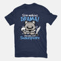 Shakespeare Cat Drama-Womens-Fitted-Tee-NemiMakeit