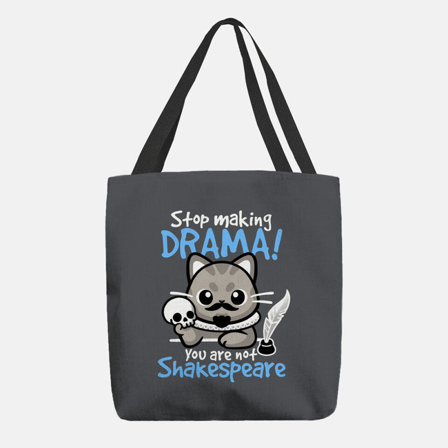 Shakespeare Cat Drama-None-Basic Tote-Bag-NemiMakeit