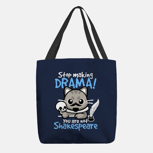 Shakespeare Cat Drama-None-Basic Tote-Bag-NemiMakeit