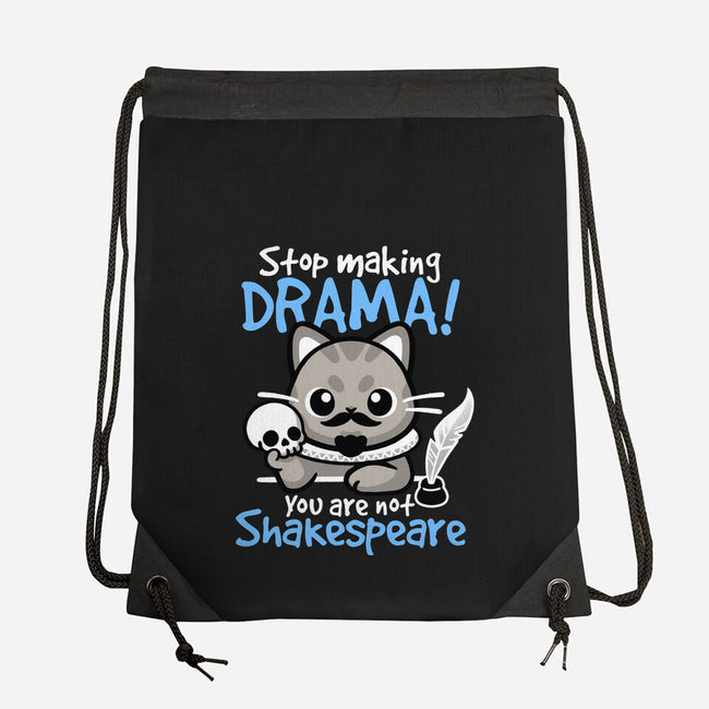 Shakespeare Cat Drama-None-Drawstring-Bag-NemiMakeit