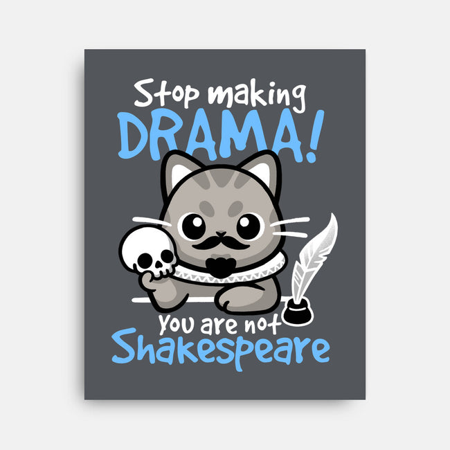 Shakespeare Cat Drama-None-Stretched-Canvas-NemiMakeit