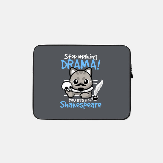 Shakespeare Cat Drama-None-Zippered-Laptop Sleeve-NemiMakeit