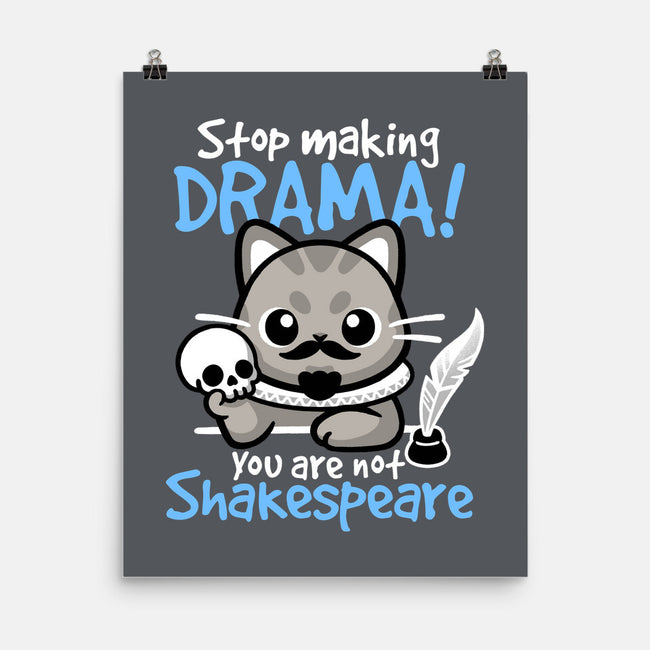 Shakespeare Cat Drama-None-Matte-Poster-NemiMakeit