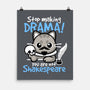 Shakespeare Cat Drama-None-Matte-Poster-NemiMakeit