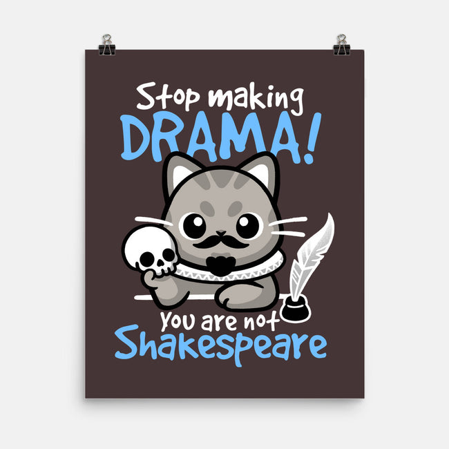 Shakespeare Cat Drama-None-Matte-Poster-NemiMakeit