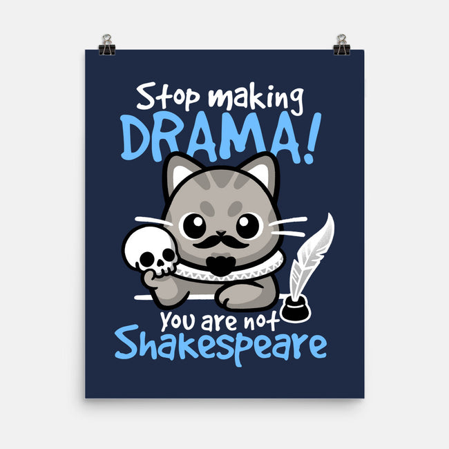 Shakespeare Cat Drama-None-Matte-Poster-NemiMakeit