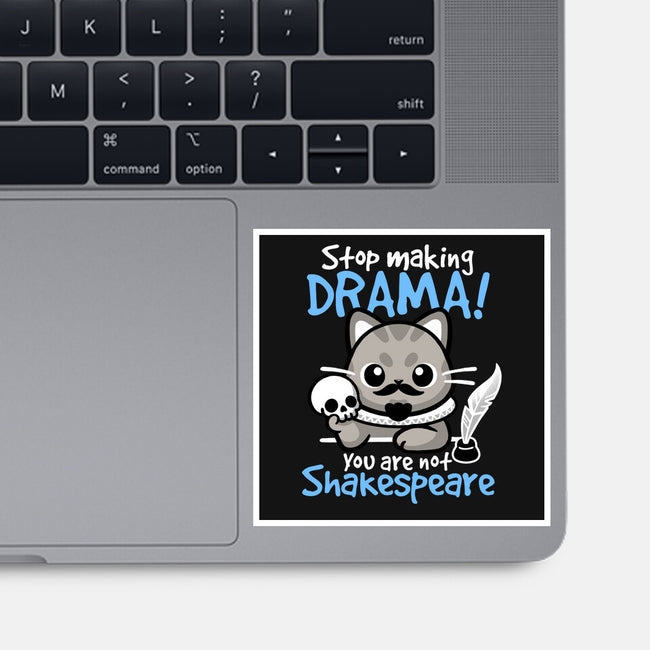 Shakespeare Cat Drama-None-Glossy-Sticker-NemiMakeit