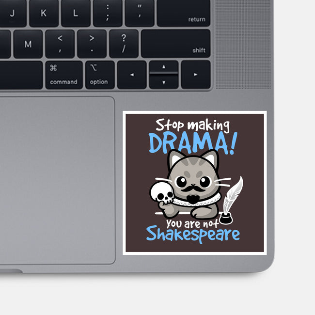 Shakespeare Cat Drama-None-Glossy-Sticker-NemiMakeit