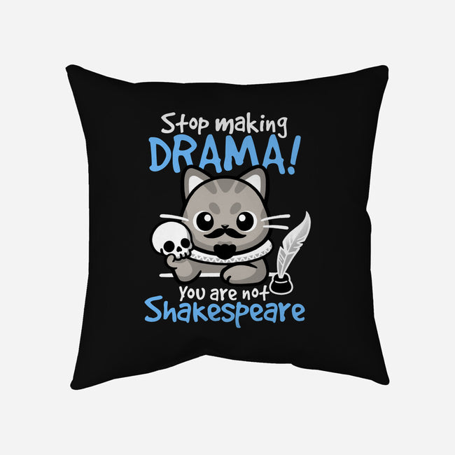 Shakespeare Cat Drama-None-Non-Removable Cover w Insert-Throw Pillow-NemiMakeit