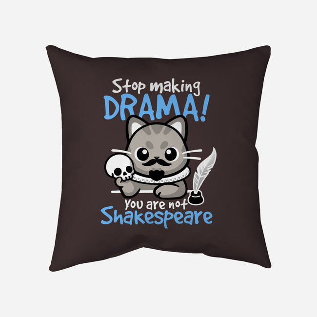 Shakespeare Cat Drama-None-Removable Cover-Throw Pillow-NemiMakeit