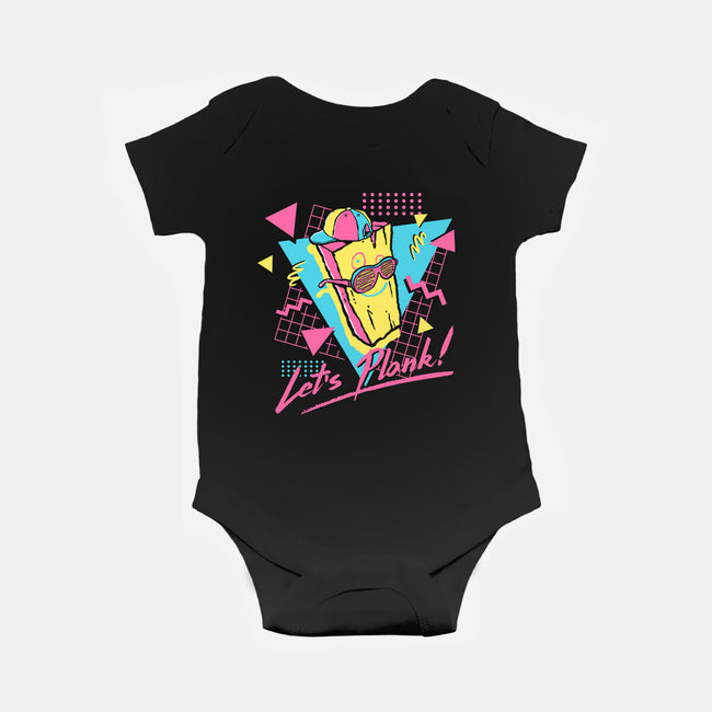 Let's Plank-Baby-Basic-Onesie-demonigote