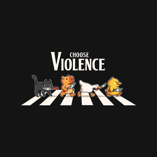 Choose Violence-Womens-V-Neck-Tee-2DFeer