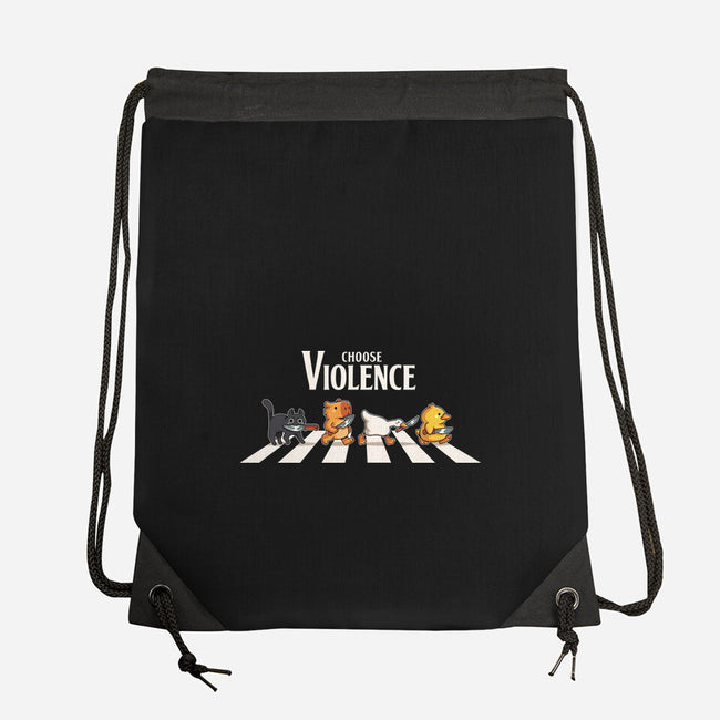 Choose Violence-None-Drawstring-Bag-2DFeer