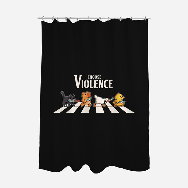 Choose Violence-None-Polyester-Shower Curtain-2DFeer