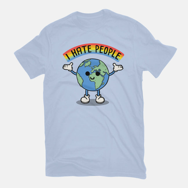 Earth Hates People-Womens-Fitted-Tee-Melonseta