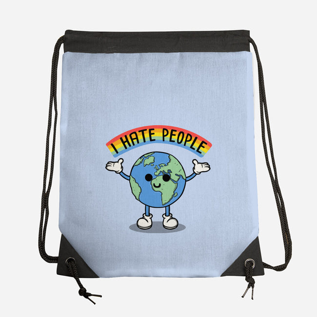 Earth Hates People-None-Drawstring-Bag-Melonseta