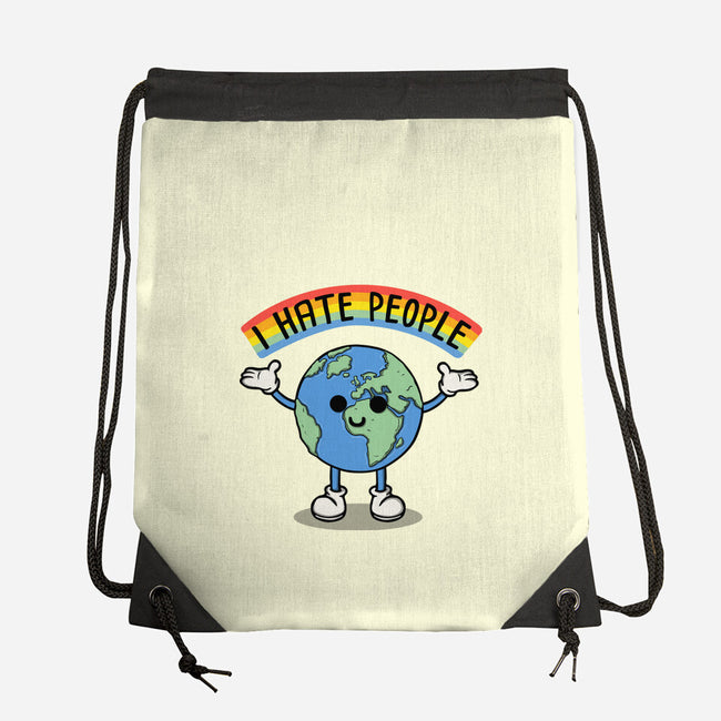 Earth Hates People-None-Drawstring-Bag-Melonseta