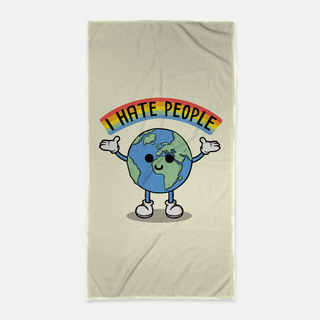 Earth Hates People-None-Beach-Towel-Melonseta