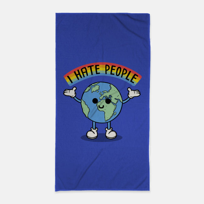 Earth Hates People-None-Beach-Towel-Melonseta