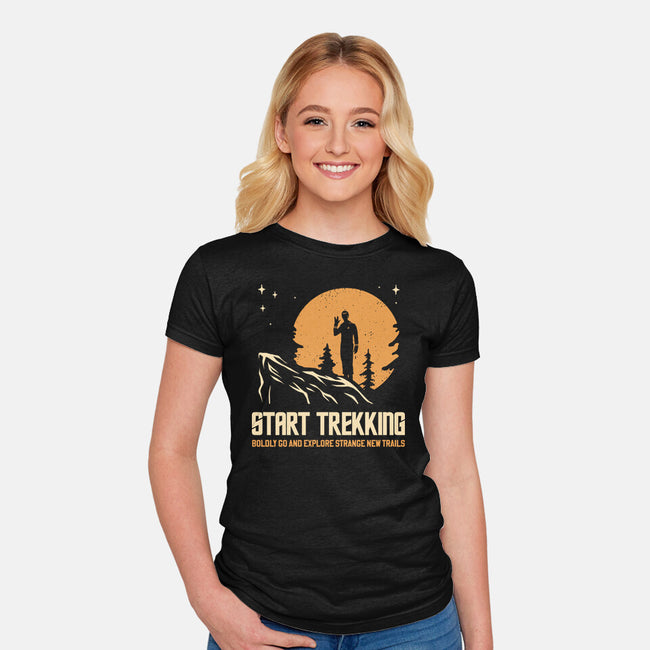 Start Trekking-Womens-Fitted-Tee-retrodivision