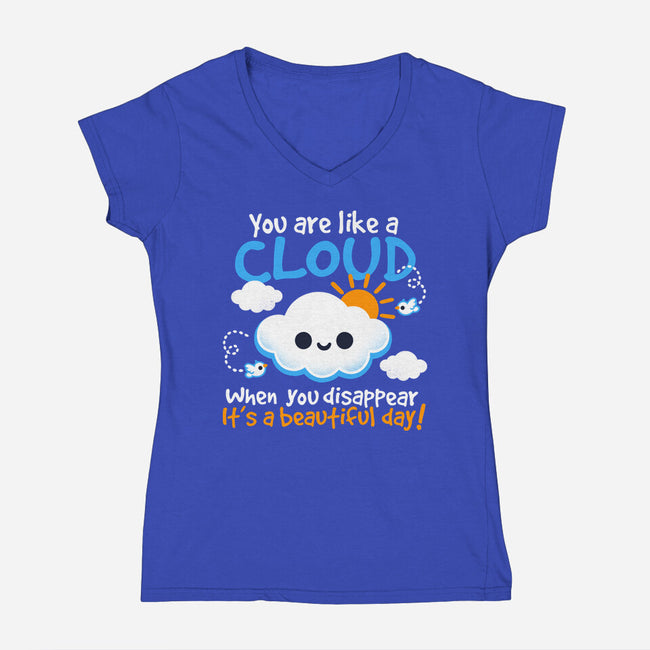 Like A Cloud-Womens-V-Neck-Tee-NemiMakeit