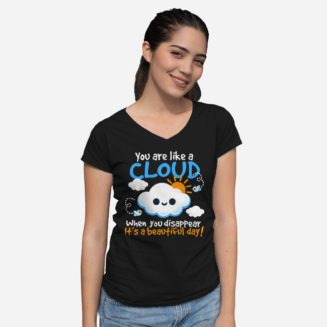 Like A Cloud-Womens-V-Neck-Tee-NemiMakeit