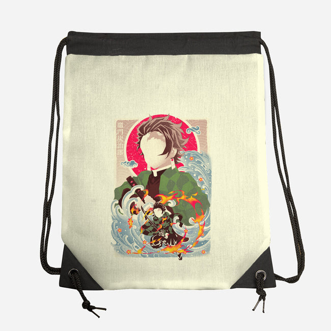 Great Wave Tanjiro-None-Drawstring-Bag-hypertwenty