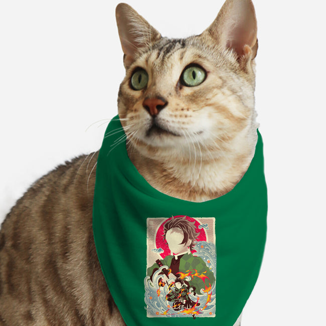 Great Wave Tanjiro-Cat-Bandana-Pet Collar-hypertwenty