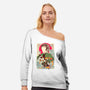 Great Wave Tanjiro-Womens-Off Shoulder-Sweatshirt-hypertwenty