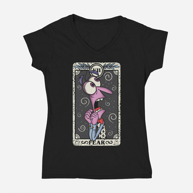 The Fear-Womens-V-Neck-Tee-turborat14